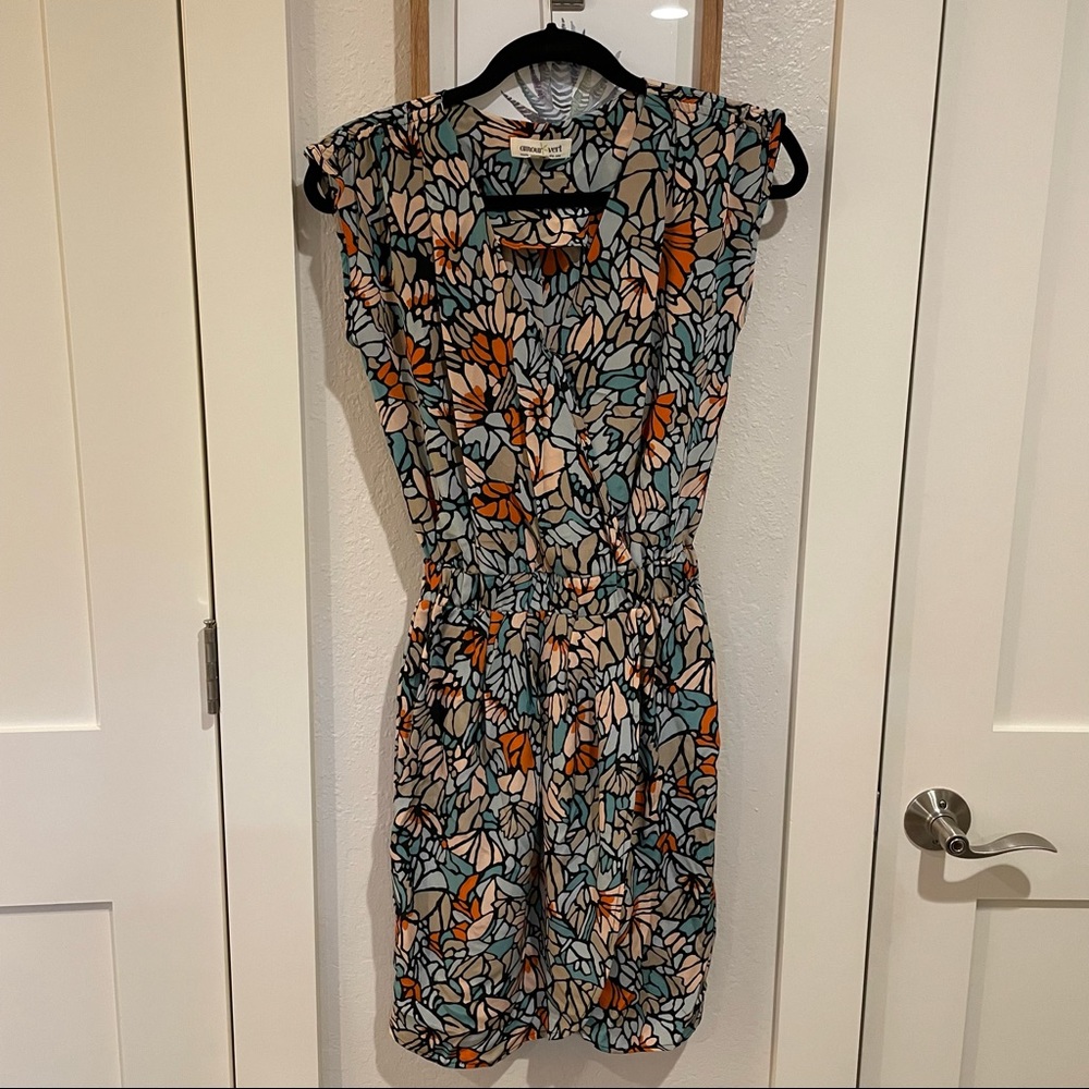 Silk floral print dress size xs